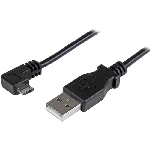Cable de carga y sincronización micro-USB en ángulo recto de 1 m y 3 pies (M/M) - USB 2.0 A