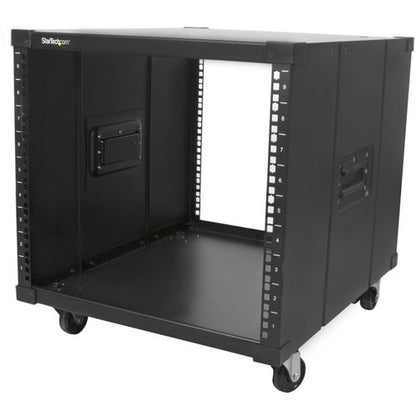 StarTech.com 4-Post 9U Mobile Open Frame Server Rack, 19" Network Roll