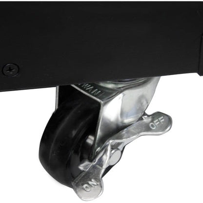 StarTech.com 4-Post 9U Mobile Open Frame Server Rack, 19" Network Roll