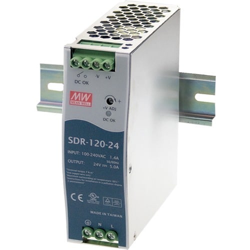 FUENTE DE ALIMENTACIÓN MEANWELL DIN FUNCIÓN PFC 24V 5A 120W