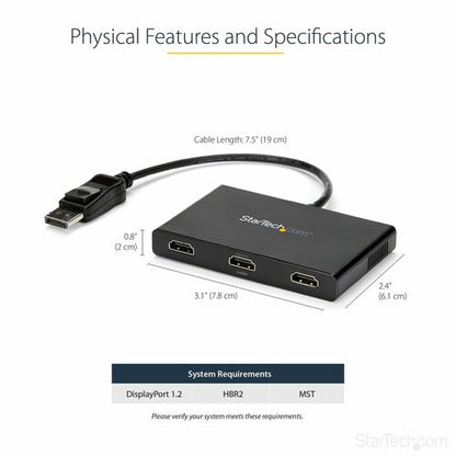 Adaptateur multi-écrans StarTech.com à 3 ports