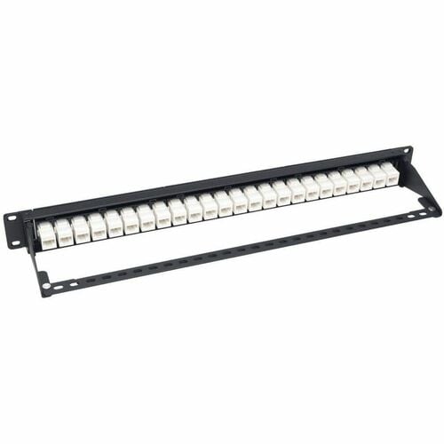 Panel de conexión de 24 puertos Cat6a de Tripp Lite con alimentación pasante para montaje en rack RJ45 Ethernet 1U - 24