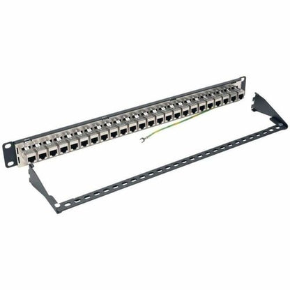 Tripp Lite 24-Port Cat6a Patch Panel Shielded Feedthrough Rackmount RJ45 1U - 24