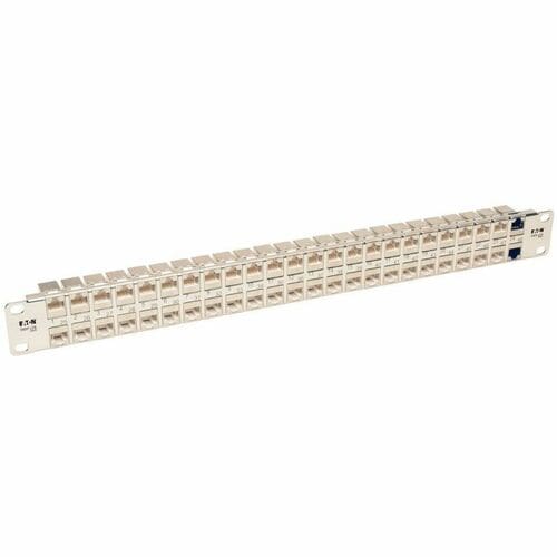Panel de conexión Cat6a de 48 puertos para montaje en rack, blindado, RJ45, 1U - 48 puertos - Tripp Lite