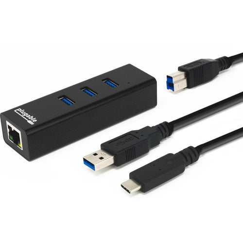 Hub USB enfichable avec Ethernet, hub alimenté par bus USB 3.0 à 3 ports
