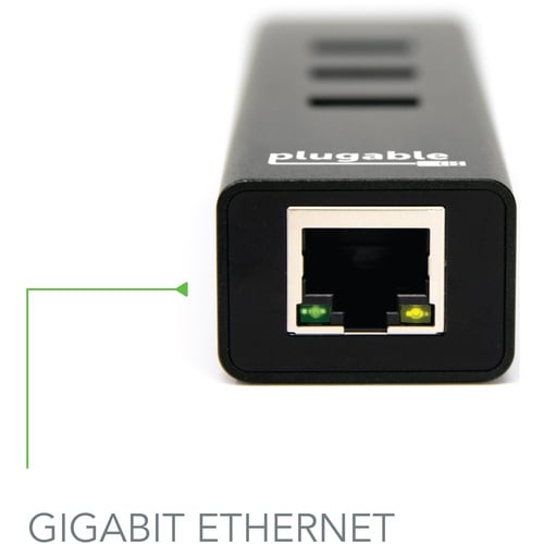 Hub USB enfichable avec Ethernet, hub alimenté par bus USB 3.0 à 3 ports
