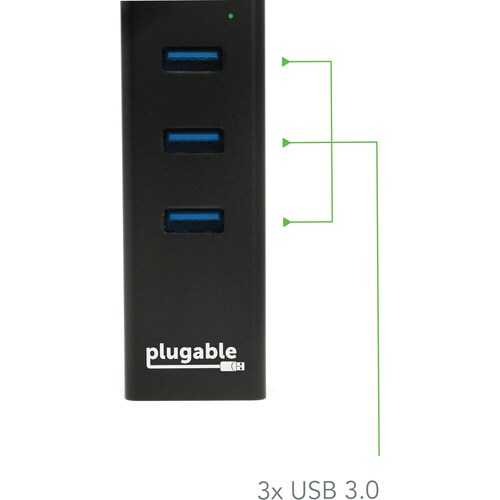 Hub USB enfichable avec Ethernet, hub alimenté par bus USB 3.0 à 3 ports
