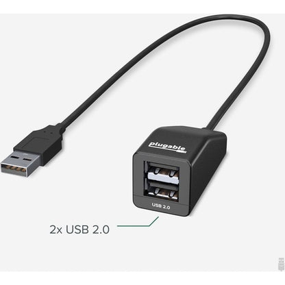 Répartiteur USB 2.0 ultra compact à 2 ports haute vitesse Plugable