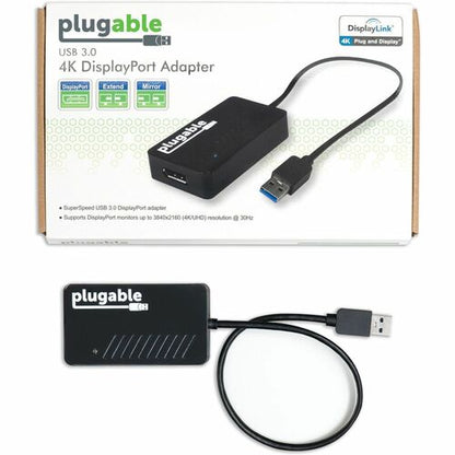 Adaptador DisplayPort USB 3.0 4K enchufable para varios monitores