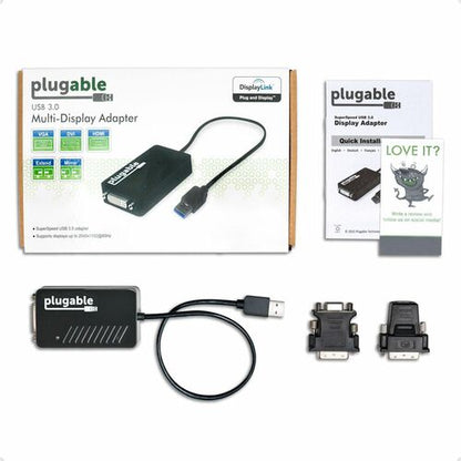 Adaptador HDMI/DVI/VGA USB 3.0 enchufable para varios monitores