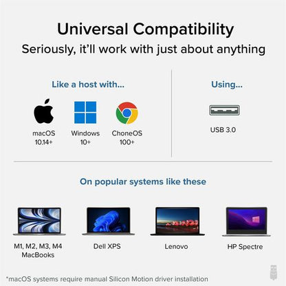 Adaptador HDMI/DVI/VGA USB 3.0 enchufable para varios monitores