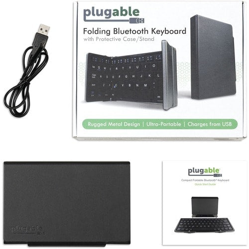 Clavier Bluetooth pliable Plugable compatible avec iPad, iPhone,