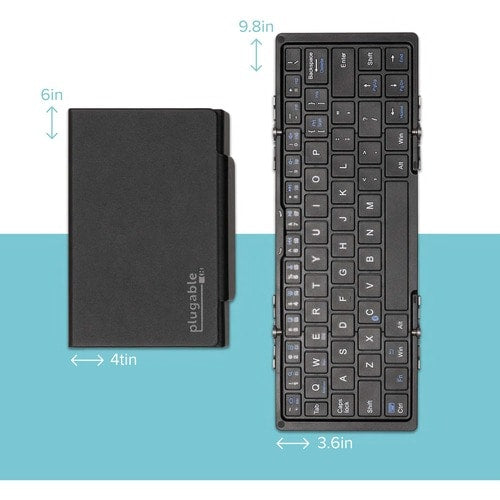 Clavier Bluetooth pliable Plugable compatible avec iPad, iPhone,