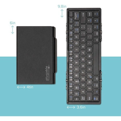 Clavier Bluetooth pliable Plugable compatible avec iPad, iPhone,