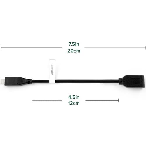 Plugable USB 3.0 Passive Type-A to Type-C Cable (6in/15cm) - 7.9\" (200 mm) USB/