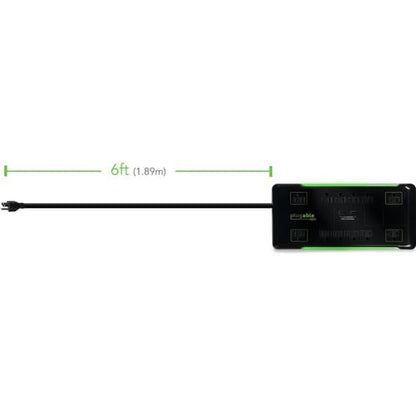 Plugable Surge Protector Power Strip with USB and 12 AC Outlets - Buil