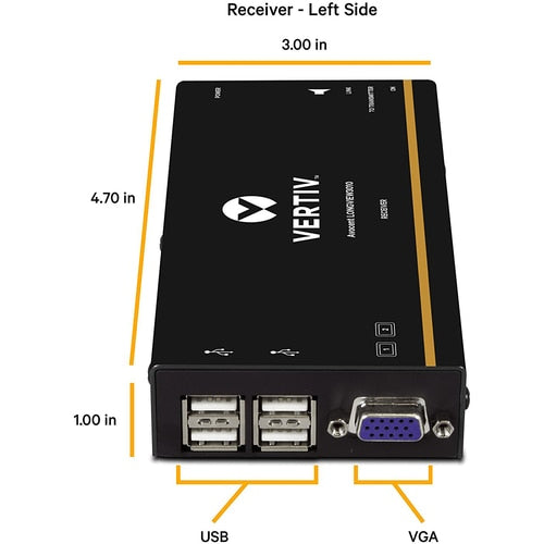 Kit d'extension KVM Vertiv Avocent LV 3010P avec récepteur