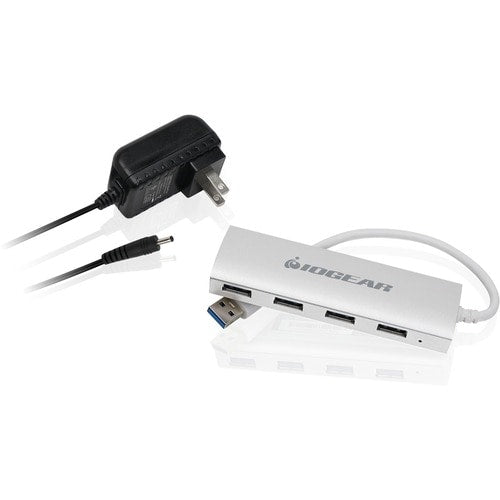 Concentrador IOGEAR met(AL) P4P, concentrador USB 3.0 de 4 puertos con chasis de aluminio - USB