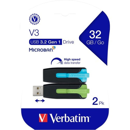 2PK 32GB STORE N GO V3 USB 3.0 MULTI 8