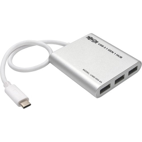 Tripp Lite by Eaton 4-Port Portable USB 3.1 Gen 1 Hub, Aluminum - USB Type C