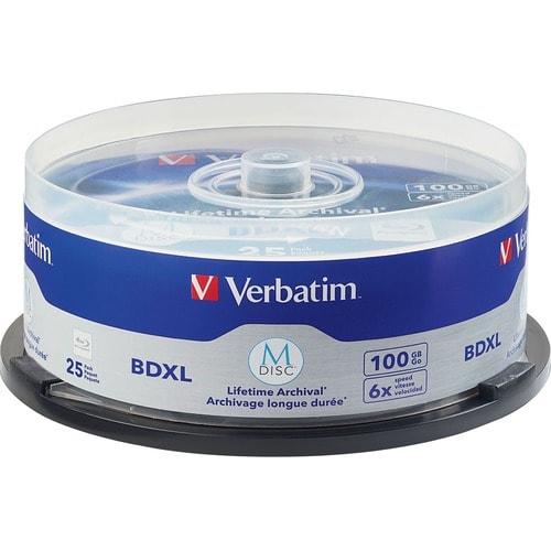 Verbatim Blu-ray Recordable Media - BDXL - 6x - 100 GB - 25