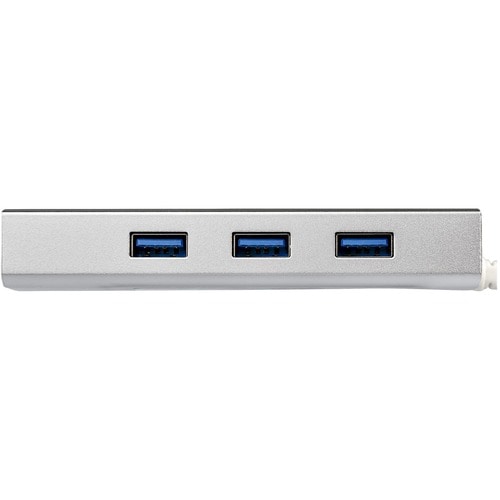 3PORT USB HUB WITH GIGABIT NETWORK ADAPTER SILVER USB 3 HUB