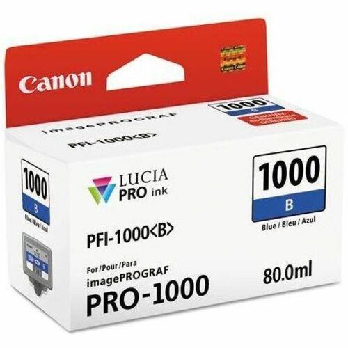 Cartouche d'encre jet d'encre d'origine Canon LUCIA PRO PFI-1000 - Bleu