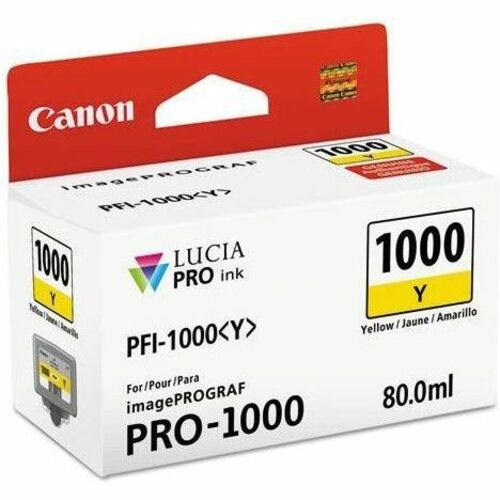Cartucho de tinta de inyección de tinta original Canon LUCIA PRO PFI-1000Y - Amarillo