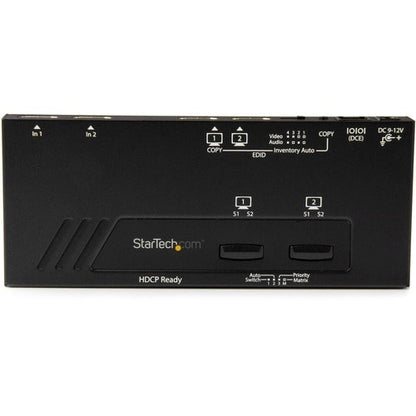 Conmutador de matriz HDMI 2x2 de StarTech.com - 4K con conmutación rápida
