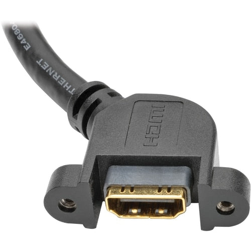 Tripp Lite 3ft High Speed HDMI Cable with Ethernet Digital Video / Audio Panel Mount M/F 3