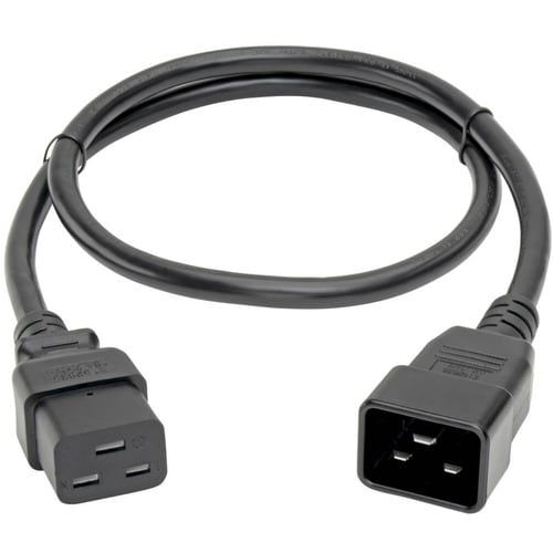 Câble d'extension d'alimentation Tripp Lite 3 pieds C19 vers C20 robuste 15 A 14 AWG 3 pieds