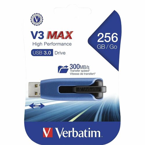 256GB STORE N GO V3 MAX USB 3.0 MULTI 4 FLASH DRIVE BLUE