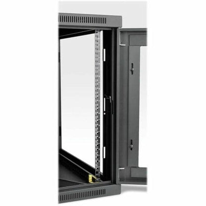 ARMOIRE RACK MURALE 12U À CHARNIÈRES AVEC FENÊTRE ACRYLIQUE PROFONDE