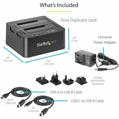 StarTech.com Standalone Hard Drive Duplicator, External Dual Bay HDD/S