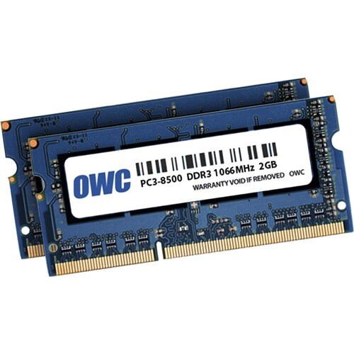 4.0GB (2 X 2GB) OWC PC-8500 DDR3 1066MHZ 204-PIN SO-DIMM MEMORY