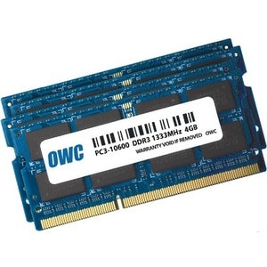 16.0GB (4 X 4GB) PC3-10600 DDR3 1333MHZ SO-DIMM 204-PIN CL9 SO-DIMM