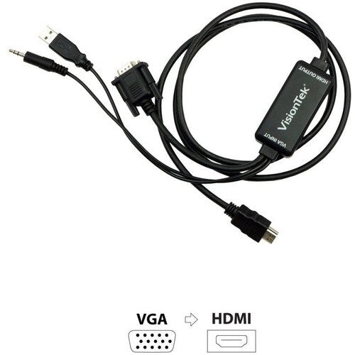 Cable activo VisionTek VGA a HDMI de 1,5 m (macho/hembra) CBAV2808N