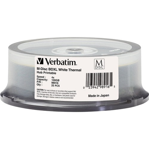 Support enregistrable Blu-ray Verbatim - BDXL - 4x - 100 Go - 25