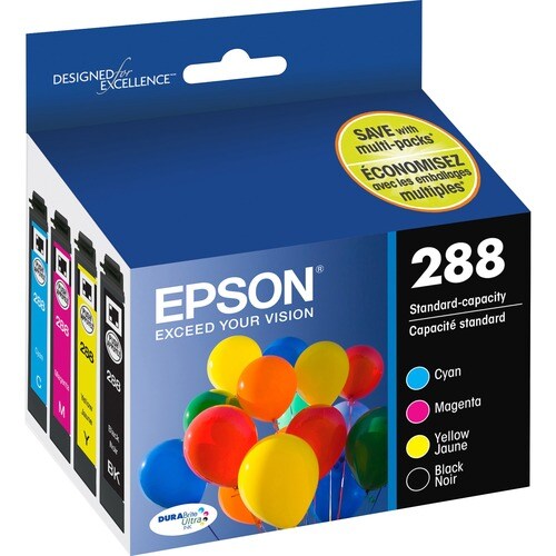 Cartouche d'encre T288 DURABRITE ULTRA BLKCLR Combo Pack Standard Capuchon