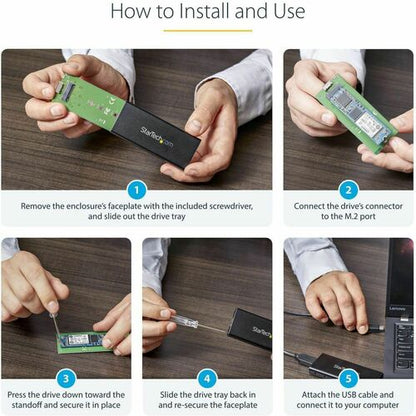 CARCASA SSD USB 3.1 M.2 PARA HOST CON USB-C HABILITADO