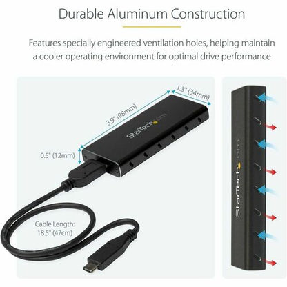 CARCASA SSD USB 3.1 M.2 PARA HOST CON USB-C HABILITADO