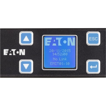 Unité de distribution d'alimentation en rack Eaton Metered Input, 1U, entrée 5-20P, 1,92 kW max, 120 V, 16 A,