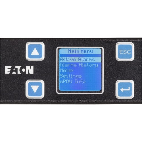 Unité de distribution d'alimentation en rack Eaton Metered Input, 1U, entrée 5-20P, 1,92 kW max, 120 V, 16 A,