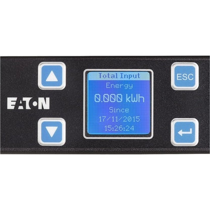 Unité de distribution d'alimentation en rack Eaton Metered Input, 1U, entrée 5-15P, 1,44 kW max, 120 V, 12 A,