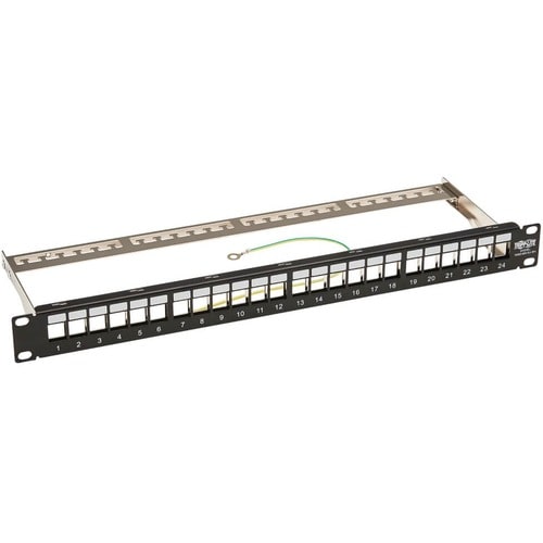 Panneau de brassage vierge Tripp Lite by Eaton N062-024-KJ-SH - 24 ports - Hauteur 1U - Noir