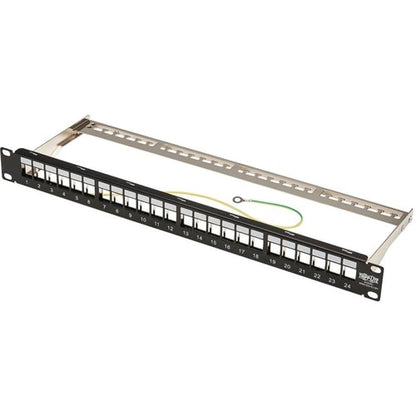 Panneau de brassage vierge Tripp Lite by Eaton N062-024-KJ-SH - 24 ports - Hauteur 1U - Noir