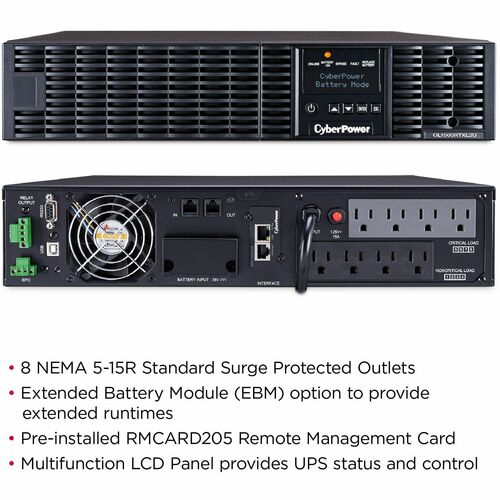 Sistemas UPS CyberPower OL1500RTXL2UN Aplicación inteligente en línea - C