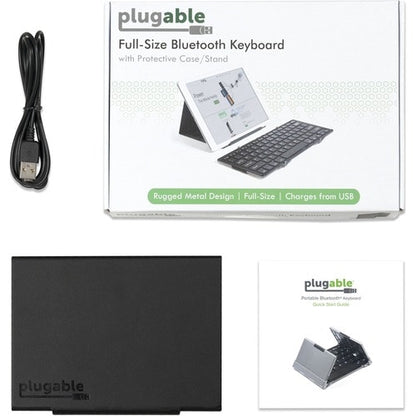Teclado Bluetooth plegable enchufable compatible con iPad, iPhone,