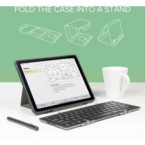 Teclado Bluetooth plegable enchufable compatible con iPad, iPhone,