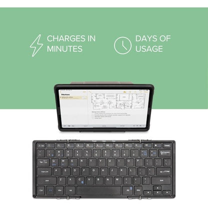 Teclado Bluetooth plegable enchufable compatible con iPad, iPhone,
